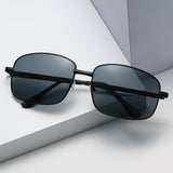 2021 New Polarized Sunglasses Men's Metal Fashion Retro Sunglasses Men's HD Square Frame Sunglasses