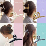 Elegant temperament cross hairpin simple hairpin female large hairpin shark clip back of the head disc hair frosted clip
