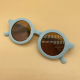 Children's round frame children's sunglasses 2022 new sunglasses cream color trendy boys and girls baby sunscreen sunglasses
