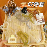 Douyin 32-piece set shark clip hair accessories hair clip high ponytail camellia love clip set package delivery