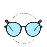 2022 new fashion children's sunglasses boys and girls anti-ultraviolet cute baby color rabbit ear sunglasses