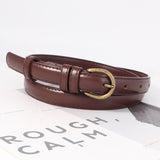 Belt women's fashion commuting all-match imitation leather PU leather casual decoration retro copper pin buckle trendy women's belt wholesale