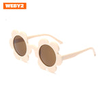 Two circles 2023 new flower frame ladies sunglasses fashion street shooting travel adult cute dress up sunglasses