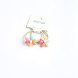 Cute colorful flowers children's baby head rope does not hurt hair rubber band leather cover young children's hair rope headdress