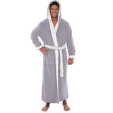 2021 European and American Amazon hot style autumn and winter large-size bathrobe long-sleeved high-quality double-sided fleece thickened nightgown