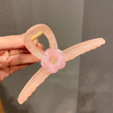 Can't get rid of 15cm jelly color large cross clip acrylic back of the head shark clip temperament hairpin headgear