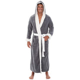 2021 European and American Amazon hot style autumn and winter large-size bathrobe long-sleeved high-quality double-sided fleece thickened nightgown