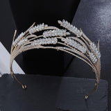2021 Wheat Spike Zinc Alloy Dress Bridal Crown Wedding Dress High-end Wedding Rhinestone Packaging Electroplating Headwear Hair Accessories