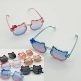 Anti-UV Sunshade Butterfly Cat Sunglasses Princess Baby Children's Glasses Girls Cute Cat Ears Sunglasses