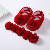 2024 new style flower soft sole baby shoes 0-3-6-9 months newborn baby shoes hundred days princess shoes dress shoes