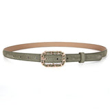 Pigskin retro small belt women's black all-match fashion with skirt jeans belt thin ins wind belt ladies