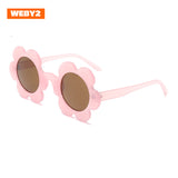 Two circles 2023 new flower frame ladies sunglasses fashion street shooting travel adult cute dress up sunglasses