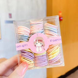100 boxed children's seamless small chirping rubber bands do not hurt hair baby's hair circle cute high elastic tie hair