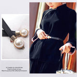 European and American style retro pearl buckle thin belt ladies dress elastic elastic belt hook wear narrow girdle