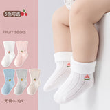 23 spring and summer cartoon baby two-wear reflex socks newborn infants and young children boneless socks fruit flanging loose socks
