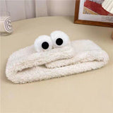 Plush face washing headband female 2023 new furry headband autumn and winter big eyes cute headband headband headdress