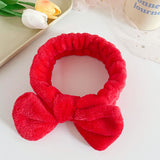 Korean style solid color butterfly end headband washing face female cute wash hair hoop flannel headband hair accessories factory wholesale