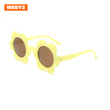 Two circles 2023 new flower frame ladies sunglasses fashion street shooting travel adult cute dress up sunglasses