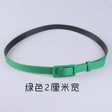 Foreign trade non-porous thin belt ladies all-match simple girdle Korean fashion decorative cloth belt green wide belt