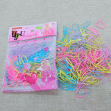 Korean version of children's non-harmful hair color rubber band bag disposable rubber band children's hair tie rubber band one yuan wholesale