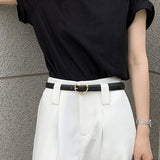 Ins Hong Kong style ladies belt simple love fashion thin trousers belt casual Korean fashion student commuter belt