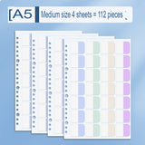 Label paper writable index sticker classification transparent label sticky note sticker Morandi color loose-leaf classification sticker