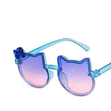 Anti-UV Sunshade Butterfly Cat Sunglasses Princess Baby Children's Glasses Girls Cute Cat Ears Sunglasses