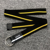 Boys belt young people canvas double ring belt Hong Kong style trend with female students all-match casual sports belt