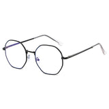 New Blu-ray flat mirror Korean version trendy metal glasses frame literary retro polygonal flat glasses
