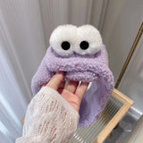 Plush face washing headband female 2023 new furry headband autumn and winter big eyes cute headband headband headdress