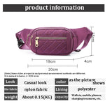 Waist bag women's new rhombus embroidery thread small fragrance chest bag cross-border Amazon women's simple large-capacity waist bag
