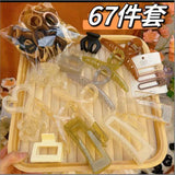 Summer new 32-piece set of hair accessories love catch clip net red vibrato with the same style jelly color clip clip hair ring combination set