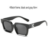 2021 New Large Frame Sunglasses European and American Trendy Square Frame Tailored Glasses Women's Sunglasses Fashion Men's Sunglasses