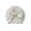 Green floral (loose knot indian hat) / one size