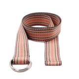 Cross-border new women's national style simple and versatile double D buckle belt Mori girl cotton linen woven dress decoration belt