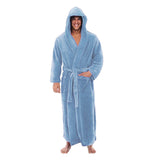 2021 European and American Amazon hot style autumn and winter large-size bathrobe long-sleeved high-quality double-sided fleece thickened nightgown
