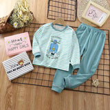 2023 autumn new Korean version of children's suit boys and girls fashion cartoon two-piece set foreign trade sources