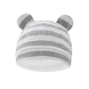 Gray and white striped hat