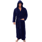 2021 European and American Amazon hot style autumn and winter large-size bathrobe long-sleeved high-quality double-sided fleece thickened nightgown