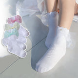 2023 Explosive Children's Socks Korean Bubble Mouth Pearl Baby Socks High-grade Versatile Lace Princess Children's Socks