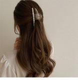 Korean large pearl clip hair clip elegant temperament female back head shark clip hair clip hair clip headdress