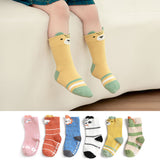 New Spring and Autumn Animal Ear Flat Socks Children's Cartoon Socks Boys and Girls Cute Cotton Socks Baby Socks