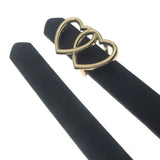 New style heart-shaped buckle fashion women's belt 1.8CM wide double peach heart tail game net red with clothing small gift belt