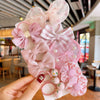Tfq009-5# korean pink pearl bow hairband 10 pieces set
