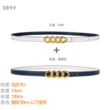 Women's Belt Ladies Decoration With Coat Skirt Dress Shirt Suit Sweater Belt Narrow Waist Thin Girdle Female