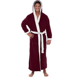 2021 European and American Amazon hot style autumn and winter large-size bathrobe long-sleeved high-quality double-sided fleece thickened nightgown