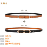 Women's Belt Ladies Decoration With Coat Skirt Dress Shirt Suit Sweater Belt Narrow Waist Thin Girdle Female