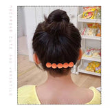 Cloth art bangs insert comb cloth buckle broken hair tidy hair comb Korean color girl hair accessories net red back head broken hair artifact
