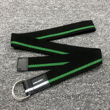 Boys belt young people canvas double ring belt Hong Kong style trend with female students all-match casual sports belt