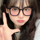 2022 Douyin same style square frame sunglasses wholesale gradient plain blush glasses sunset brown travel sunglasses